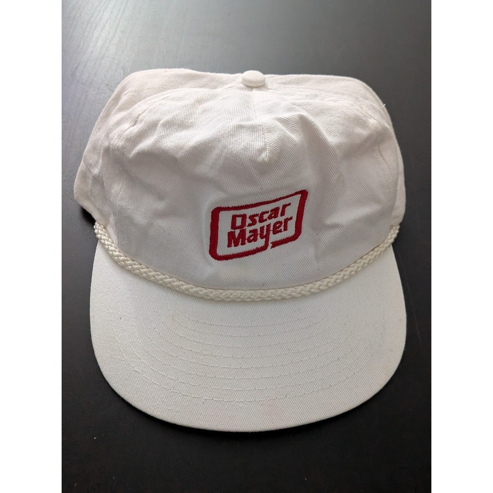 Oscar Mayer White Vintage Trucker Hat Embroidered Snapback Treasure Island‎ OSFM